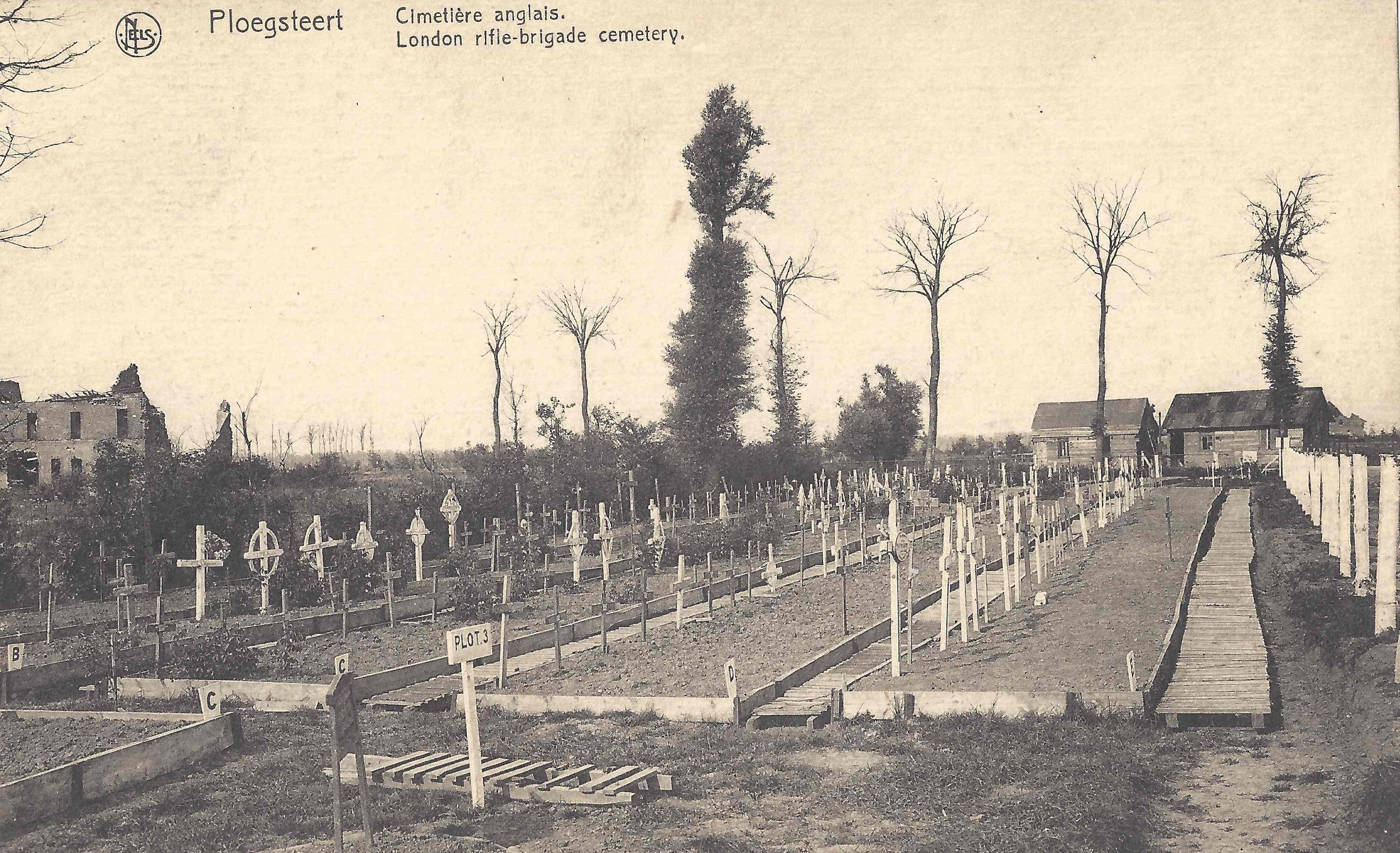 Original battlefield cemetery at Ploegsteert c1921