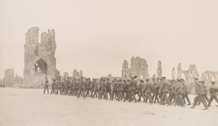 margaret_hall_(american,_18761963)._cloth_hall_and_cathedral,_ypres,_tommies,_1919-1725802695.jpg